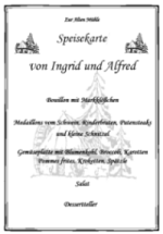 Speisekarte Ingrid und Alfred